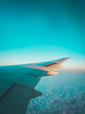 Aerieal View Of Airplane Wallpaper