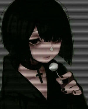 Aesthetic Anime Girl Emo Kuvshinov Wallpaper