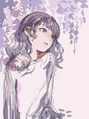 Aesthetic Anime Girl Painting Wallpaper