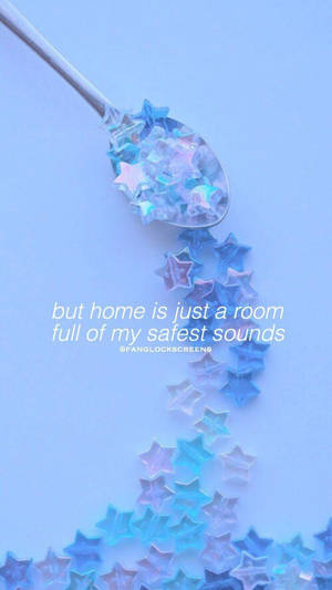 Aesthetic Baby Blue Confetti Wallpaper