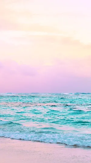 Aesthetic Beach Pastel Wallpaper
