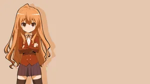 Aesthetic Beige Taiga Aisaka Wallpaper
