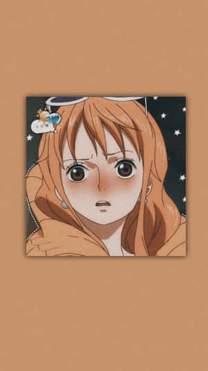 Aesthetic Blushing Nami One Piece Wallpaper