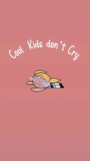 Aesthetic Cartoon Bubbles Fallen Over And Crying Wallpaper