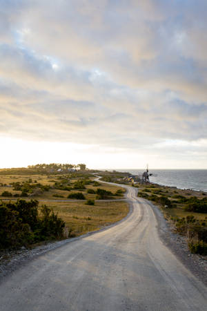 Aesthetic Curved Road Wallpaper