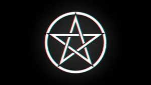 Aesthetic Glitch Pentagram Wallpaper