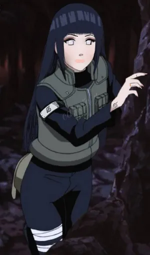 Aesthetic Hinata From Naruto With Extra Makeup Wallpaper