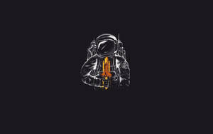 Aesthetic Illustration Of Spaceman Wallpaper