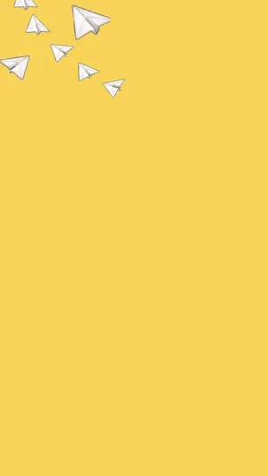 Aesthetic Iphone With A Bright Yellow Background Wallpaper