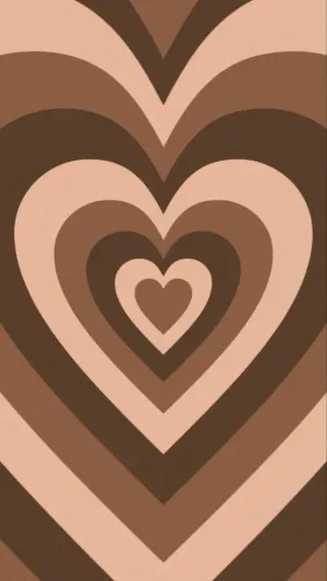Aesthetic Iphone X Brown Heart Wallpaper