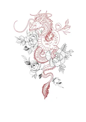 Aesthetic Japanese Dragon Tattoo Wallpaper