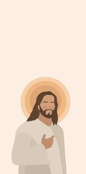 Aesthetic Jesus Is Here To Gentle Guide Us With His Peace And Love Wallpaper