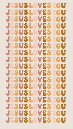 Aesthetic Jesus Text Jesus Loves You Wallpaper