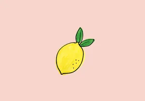 Aesthetic Lemon Drawing Wallpaper