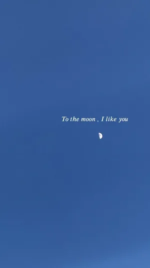 Aesthetic Love Half Moon Wallpaper