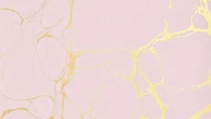 Aesthetic Marble Design Pink And Gold Wallpaper