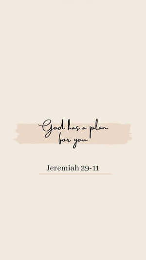Aesthetic Minimalist Jeremiah 29:11 Wallpaper