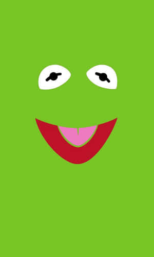 Aesthetic Minimalist Kermit Smiling Wallpaper