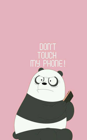 Aesthetic Panda Don't Touch Phone Wallpaper
