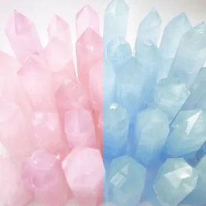 Aesthetic Pastel Pink And Blue Crystal Wallpaper
