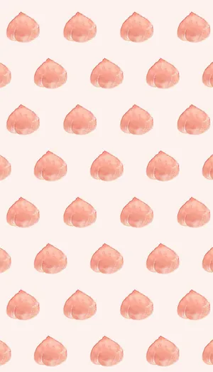Aesthetic Peach Pink White Background Fruits Wallpaper