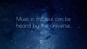 Aesthetic Quotes Music Night Sky Wallpaper