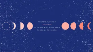 Aesthetic Quotes Phases Of The Moon Wallpaper
