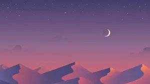 Aesthetic Simple Pastel Mountain Wallpaper