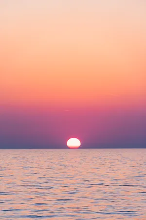 Aesthetic Sky With Sunset Wallpaper