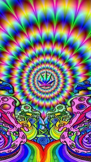 Aesthetic Trippy Psychedelic Rainbow Wallpaper