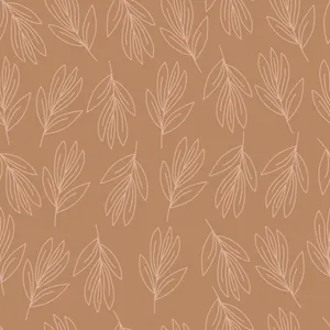 Aesthetic White Leaves Over Beige Background Wallpaper