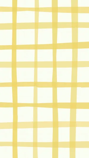 Aesthetic Yellow Unequal Plaid Wallpaper