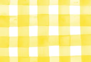 Aesthetic Yellow Water Colored Plaid Wallpaper