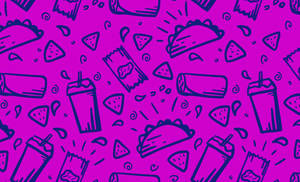 Aesthetic Youtube Snacks Doodle Art Wallpaper