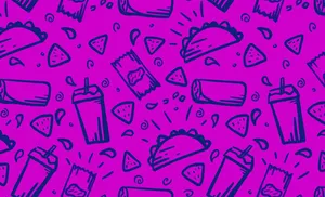Aesthetic Youtube Snacks Doodle Art Wallpaper