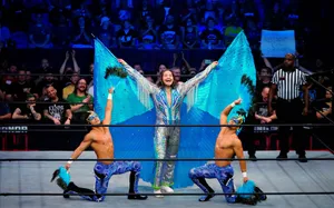 Aew Professional Wrestler Dalton Castle With Brandon And Brent Wallpaper