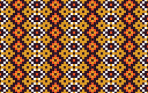 African Print Geometric Pattern Wallpaper