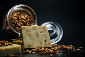 Aged Cheese And Dried Leaves Wallpaper