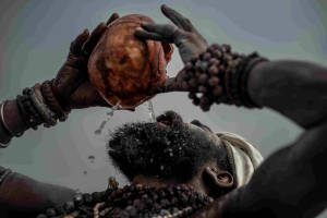 Aghori Drinking From Skull Wallpaper