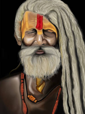 Aghori Meditating Art Wallpaper