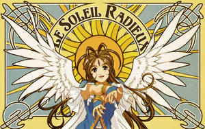 Ah My Goddess Sun Background Wallpaper