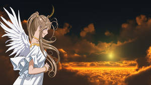 Ah My Goddess Sunset Art Wallpaper