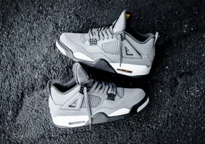 Air Jordan 4 Grey Wallpaper