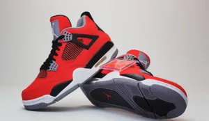 Air Jordan 4 Red Color Wallpaper