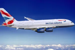 Airplane From British Airways Above Clouds Wallpaper