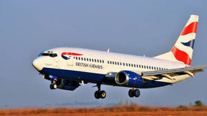 Airplane From British Airways Landing Wallpaper