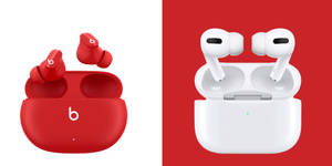 Airpods Vs. Beats Buds Wallpaper