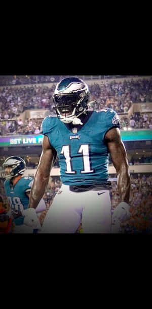 Aj Brown Celebrating Iphone Wallpaper