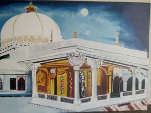 Ajmer Dome Moon Art Wallpaper