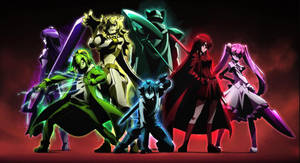 Akame Ga Kill Characters Surrounded By A Powerful Aura Wallpaper